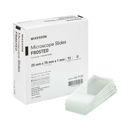 Mckesson Frosted Microscope Slide, 1 x 3 Inch, 72PK 16-7132